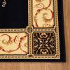 Superior Indoor Area Rug, Plush Carpet Cover, Traditional Oriental Medallion, Perfect for Hallway, Entryay, Living, Dining, Bedroom, Office, Kitchen, Medallion Collection, 5′ Round, Toffee(Midnight Blue)