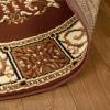 Superior Indoor Area Rug, Plush Carpet Cover, Traditional Oriental Medallion, Perfect for Hallway, Entryay, Living, Dining, Bedroom, Office, Kitchen, Medallion Collection, 5′ Round, Toffee(Toffee)