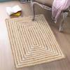 Superior Braided Jute Handwoven Indoor Area Rug, Jute Floor Decor For Living Room, Dining Room, Bedroom, Office, Dorm, Kitchen, Entry, Hand-Woven Modern Farmhouse Rugs, 4′ x 6′, Natural Tan(Natural Tan)