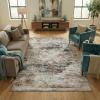 Superior Medallion Washable Rug, Cotton Backing, Carpet for Dining Table Mud Room, Easy Care, Non-Slip Rug for Entry, Kitchen, Low Pile Area Rug, Canary Collection, 5′ x 7′, Ivory