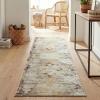 Superior Vintage Medallion Washable Runner Rug, Cotton Backing, Carpet for Dining Table Mud Room, Rug for Hallway, Living Room, Bedroom, Low Pile Area Rug, Dove Collection, 2′ 7″ x 8′, Ivory