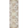 Superior Vintage Medallion Washable Runner Rug, Cotton Backing, Carpet for Dining Table Mud Room, Rug for Hallway, Living Room, Bedroom, Low Pile Area Rug, Dove Collection, 2′ 7″ x 10′, Ivory