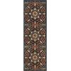 Superior Fancy Medallion Area Rug, Bold Geometric Mandala Pattern, 3′ x 5′, Midnight Blue(Midnight Blue)