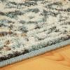 SUPERIOR Maia Modern Transitional Floral Medallion Border With Jute Backing Indoor Runner Rug, 2′ 7″ x 8′, Blue(Blue)
