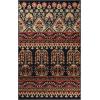 Superior Indoor Runner Rug, Jute Backing, Modern Plush Rugs for Hallway, Entryway, Living Room, Kitchen Floors, Bedroom, Office Floor Cover, Floral Medallion Rugs, Adena Collection,5′ x 5′, Black(Multi-color)