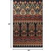 Superior Indoor Runner Rug, Jute Backing, Modern Plush Rugs for Hallway, Entryway, Living Room, Kitchen Floors, Bedroom, Office Floor Cover, Floral Medallion Rugs, Adena Collection,5′ x 5′, Black(Multi-color)