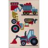 Superior Indoor Kids Rug, Washable, Non-Slip, Toddlers & Babies, Perfect for High Traffic Playroom, Kids Room or Bedroom, Trucking Collection, Perfect for Daycare Ivory Multicolor 5′ x 8′