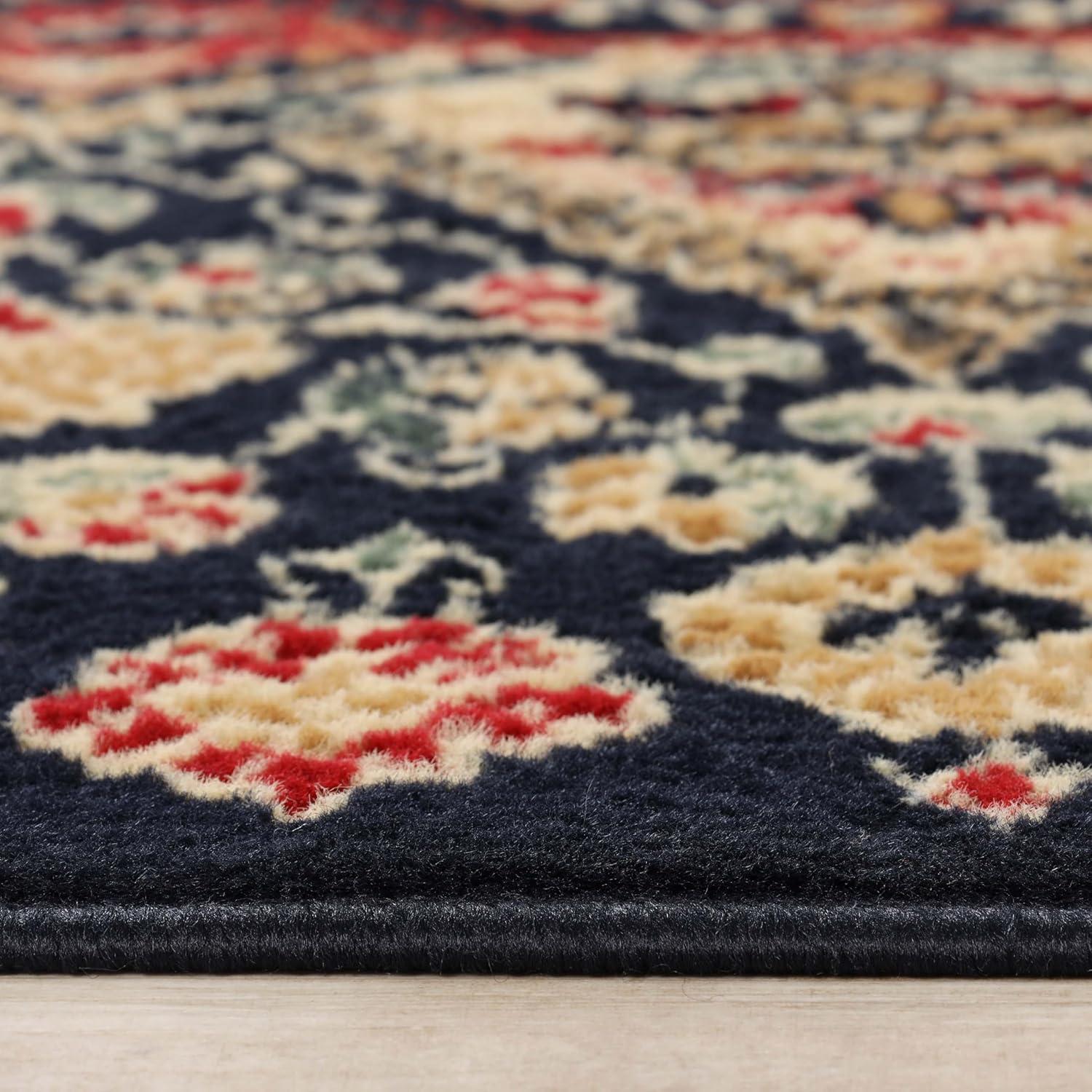 imageSuperior Contemporary Eclectic Geometric Abstract Floral PowerLoomed Indoor Area Rug 4 x 6 Black by SuperiorMulticolor