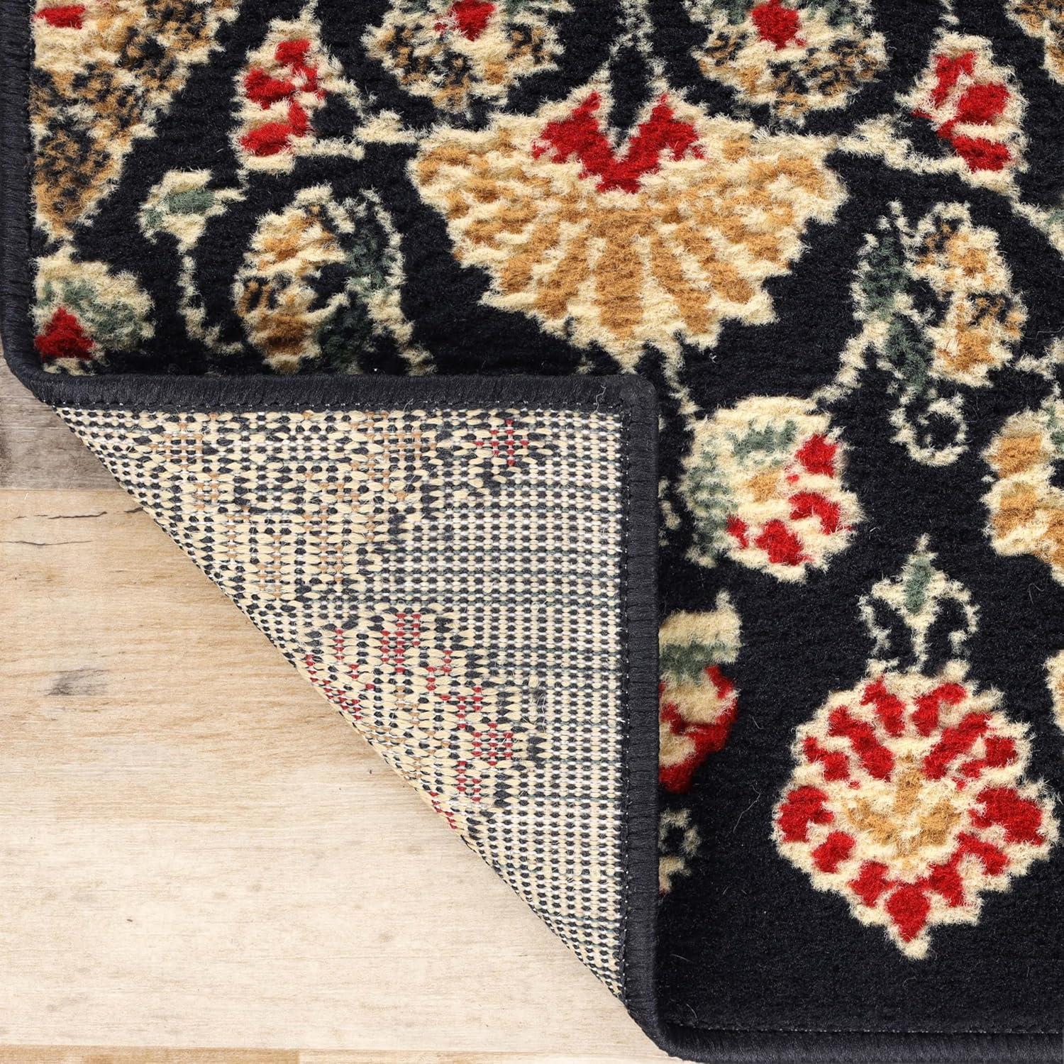 imageSuperior Contemporary Eclectic Geometric Abstract Floral PowerLoomed Indoor Area Rug 4 x 6 Black by SuperiorMulticolor