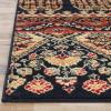 Superior Contemporary Eclectic Geometric Abstract Floral Power-Loomed Indoor Area Rug, 4′ x 6′, Black by Superior(Black)