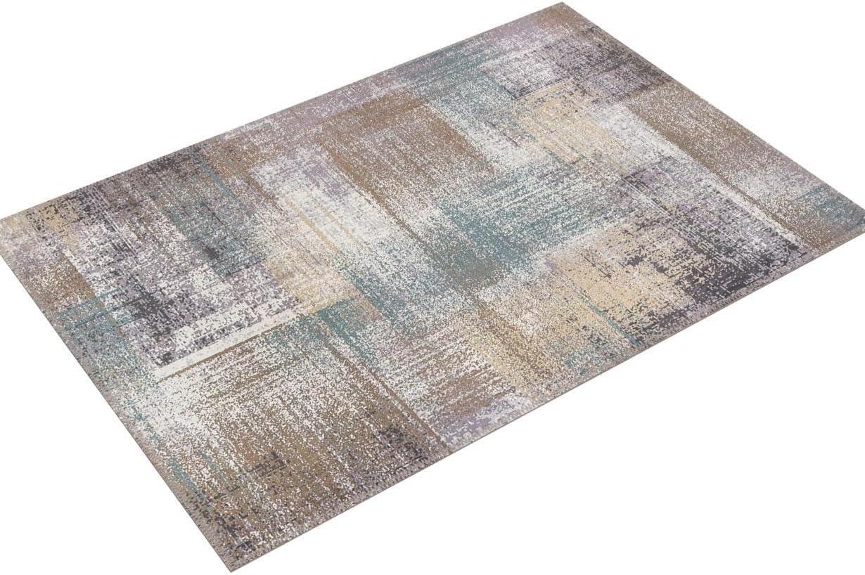 imageSuperior Patchwork Washable Rug Cotton Backing Carpet for Dining Table Mud Room Easy Care NonSlip Rug for Family Dining Low Pile Area Rug Ara Collection 4 x 6 TaupeA Taupe