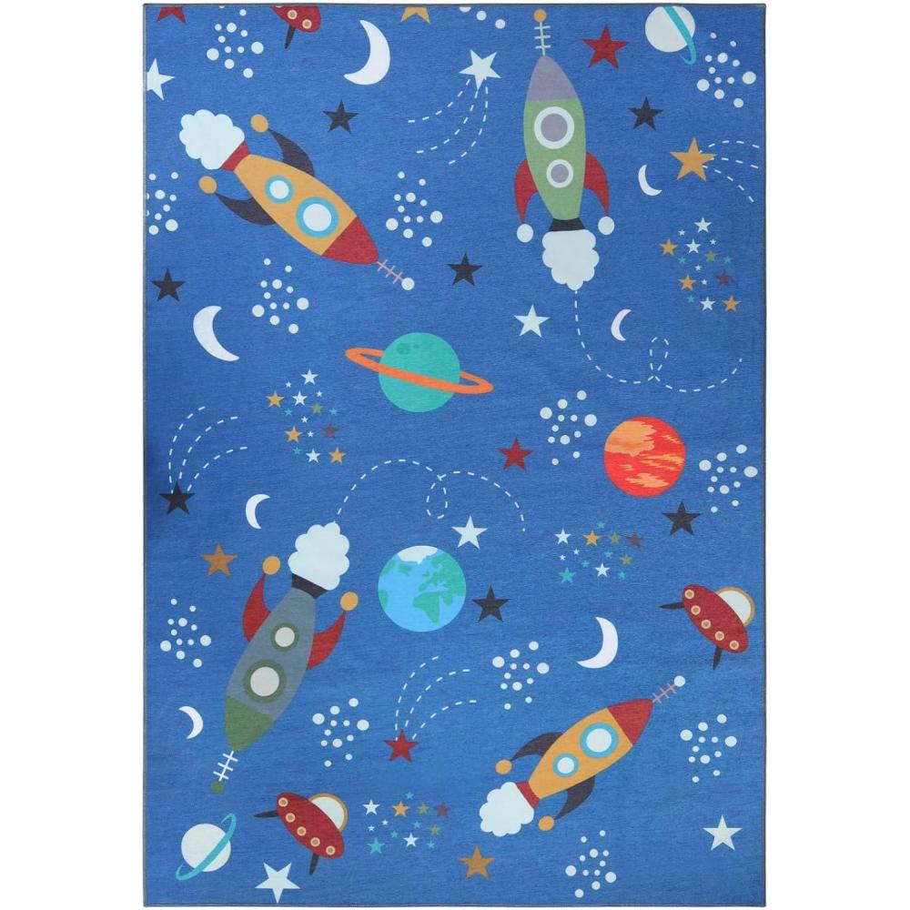 imageSuperior Indoor Kids Rug Washable NonSlip Toddlers amp Babies Perfect for High Traffic Playroom Kids Room or Bedroom Lil Flyer Rug Perfect for Daycare RedMulticolor 2 x 3