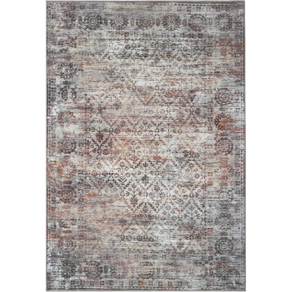 imageSuperior Patchwork Washable Rug Cotton Backing Carpet for Dining Table Mud Room Easy Care NonSlip Rug for Family Dining Low Pile Area Rug Ara Collection 4 x 6 TaupeCream