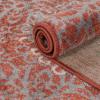 Superior Indoor Area Rug, Jute Backed, Perfect for Entryway, Office, Living/Dining Room, Bedroom, Kitchen, Hardwood Floor, Floral Scroll Decor, Leigh Collection, 5′ x 8′, Brown(Beige-red)