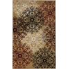 Superior Indoor Area Rug, Jute Backed, Perfect for Entryway, Office, Living/Dining Room, Bedroom, Kitchen, Hardwood Floor, Floral Scroll Decor, Leigh Collection, 5′ x 8′, Brown(Gold – Z)