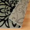 Superior Indoor Area Rug, Jute Backed, Perfect for Entryway, Office, Living/Dining Room, Bedroom, Kitchen, Hardwood Floor, Floral Scroll Decor, Leigh Collection, 5′ x 8′, Brown(Blue)