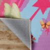 Superior Indoor Kids Rug, Washable, Non-Slip, Toddlers & Babies, Perfect for High Traffic Playroom, Kids Room or Bedroom, Butterfly Collection Perfect for Daycare Magenta 5′ x 7′ 6″