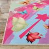 Superior Indoor Kids Rug, Washable, Non-Slip, Toddlers & Babies, Perfect for High Traffic Playroom, Kids Room or Bedroom, Butterfly Collection Perfect for Daycare Magenta 5′ x 7′ 6″