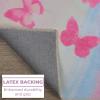 Superior Indoor Kids Rug, Washable, Non-Slip, Toddlers & Babies, Perfect for High Traffic Playroom, Kids Room or Bedroom, Butterfly Collection Perfect for Daycare Magenta 5′ x 7′ 6″