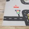 Superior Indoor Kids Rug, Washable, Non-Slip, Toddlers & Babies, Perfect for High Traffic Playroom, Kids Room or Bedroom, Contruction Zone Design, Perfect for Daycare Beige Multicolor 5′ x 8′