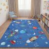 Superior Indoor Kids Rug, Washable, Non-Slip, Toddlers & Babies, Perfect for High Traffic Playroom, Kids Room or Bedroom, Lil Flyer Rug, Perfect for Daycare Red-Multicolor 8′ x 10′