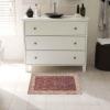 Superior Patchwork Washable Rug, Cotton Backing, Carpet for Dining Table Mud Room, Easy Care, Non-Slip Rug for Family, Dining, Low Pile Area Rug, Ara Collection, 4′ x 6′, Taupe(Toucan – Beige)