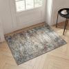 Superior Patchwork Washable Rug, Cotton Backing, Carpet for Dining Table Mud Room, Easy Care, Non-Slip Rug for Family, Dining, Low Pile Area Rug, Ara Collection, 4′ x 6′, Taupe(Cream)