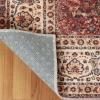Superior Patchwork Washable Rug, Cotton Backing, Carpet for Dining Table Mud Room, Easy Care, Non-Slip Rug for Family, Dining, Low Pile Area Rug, Ara Collection, 4′ x 6′, Taupe(Beige)