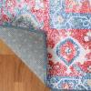 Superior Patchwork Washable Rug, Cotton Backing, Carpet for Dining Table Mud Room, Easy Care, Non-Slip Rug for Family, Dining, Low Pile Area Rug, Ara Collection, 4′ x 6′, Taupe(B Red)