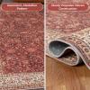 Superior Patchwork Washable Rug, Cotton Backing, Carpet for Dining Table Mud Room, Easy Care, Non-Slip Rug for Family, Dining, Low Pile Area Rug, Ara Collection, 4′ x 6′, Taupe(Toucan – Beige)