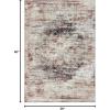 Superior Damask Medallion Indoor Washable Rug, Cotton Backing, Carpet for Dining Table Mud Room, Easy Care, Non-Slip Rug for Entry, Kitchen, Low Pile Area Rug, Jay Collection, 4′ x 6′, Blue(Canary – Cream)