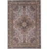 Superior Damask Medallion Indoor Washable Rug, Cotton Backing, Carpet for Dining Table Mud Room, Easy Care, Non-Slip Rug for Entry, Kitchen, Low Pile Area Rug, Jay Collection, 4′ x 6′, Blue(Flamingo – Cream)
