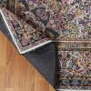 Superior Damask Medallion Indoor Washable Rug, Cotton Backing, Carpet for Dining Table Mud Room, Easy Care, Non-Slip Rug for Entry, Kitchen, Low Pile Area Rug, Jay Collection, 4′ x 6′, Blue(Flmg – Ivory)
