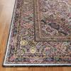 Superior Damask Medallion Indoor Washable Rug, Cotton Backing, Carpet for Dining Table Mud Room, Easy Care, Non-Slip Rug for Entry, Kitchen, Low Pile Area Rug, Jay Collection, 4′ x 6′, Blue(Flmg – Ivory)