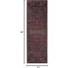 Superior Damask Medallion Indoor Washable Rug, Cotton Backing, Carpet for Dining Table Mud Room, Easy Care, Non-Slip Rug for Entry, Kitchen, Low Pile Area Rug, Jay Collection, 4′ x 6′, Blue(Cardinal – Red)