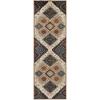 Superior Indoor Runner Rug, Jute Backing, Plush Floral Paisley Rugs for Entryway, Kitchen Floors, Office Floor Cover, Damask Medallion Rugs, Parkway Collection, 2′ 7″ x 8′, White/Blue