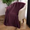 Superior 100% Cotton Basketweave Blanket, Perfect for Bedroom, Living Room, Couch, Picnics, Travel, Beach, or Camping, Comfy Blanket, Bedroom Decor, Essentials, Cover for Bed, Twin, Plum