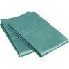 Superior 100% Premium Combed Cotton Colorfast, Soft and Smooth 2 Piece Pillowcase Cover, Standard – Ivory(Teal)