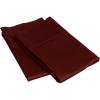 Superior 100% Premium Combed Cotton Colorfast, Soft and Smooth 2 Piece Pillowcase Cover, Standard – Ivory(Burgundy)