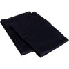 Superior 100% Premium Combed Cotton Colorfast, Soft and Smooth 2 Piece Pillowcase Cover, Standard – Ivory(Navy Blue)