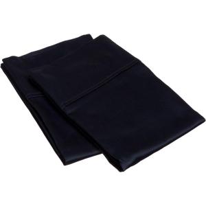 Superior 100% Premium Combed Cotton Colorfast, Soft and Smooth 2 Piece Pillowcase Cover, Standard – Ivory(Navy Blue)