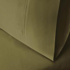 Superior 100% Premium Combed Cotton Colorfast, Soft and Smooth 2 Piece Pillowcase Cover, Standard – Ivory(Sage)
