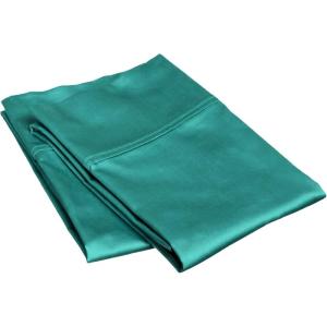 Superior 100% Premium Combed Cotton Colorfast, Soft and Smooth 2 Piece Pillowcase Cover, Standard – Ivory(Teal)