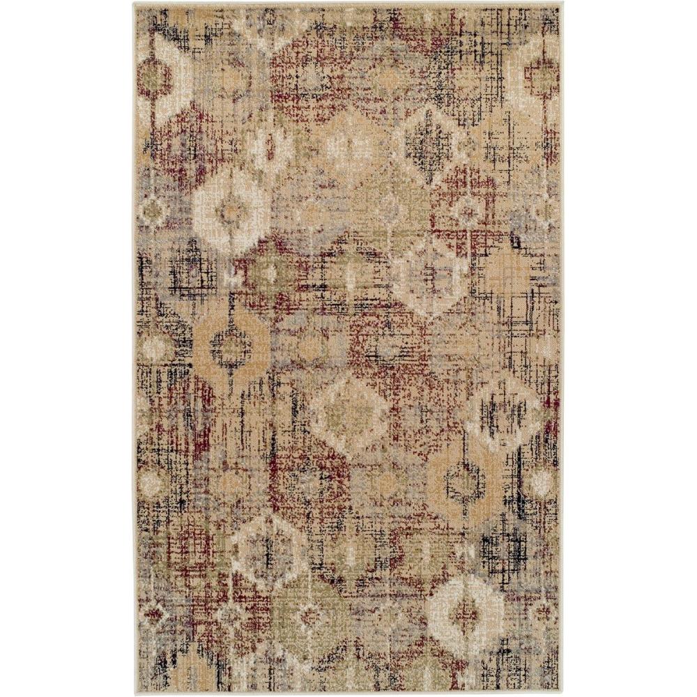 imageSuperior Indoor Large Area Rug Jute Backing Rustic Modern Farmhouse Floor Decor For Entryway Hallway Kitchen Office Bedroom Living Dining Room Nursery Arabella Collection 8 x 10 BeigeGold