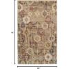 Superior Indoor Large Area Rug, Jute Backing, Rustic Modern Farmhouse Floor Decor For Entryway, Hallway, Kitchen, Office, Bedroom, Living/ Dining Room, Nursery, Arabella Collection, 8′ x 10′, Beige(Gold)