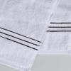 Superior Hotel Turkish Cotton 2 Piece Bath Towel Set, Ultra Plush Spa Quality Heavyweight Essentials for Bathroom, Thick Absorbent and Soft, Dobby Border, Includes 2 Large Bath Towels, Toast(Black)