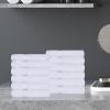 Superior Hotel Turkish Cotton 2 Piece Bath Towel Set, Ultra Plush Spa Quality Heavyweight Essentials for Bathroom, Thick Absorbent and Soft, Dobby Border, Includes 2 Large Bath Towels, Toast(White)