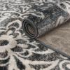 Superior Indoor Area Rug, Jute Backed, Perfect for Entryway, Office, Living/Dining Room, Bedroom, Kitchen, Hardwood Floor, Floral Scroll Decor, Leigh Collection, 9′ x 12′, Beige Ivory(Slate)