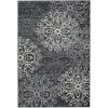 Superior Indoor Area Rug, Jute Backed, Perfect for Entryway, Office, Living/Dining Room, Bedroom, Kitchen, Hardwood Floor, Floral Scroll Decor, Leigh Collection, 9′ x 12′, Beige Ivory(Slate)