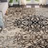 Superior Indoor Area Rug, Jute Backed, Perfect for Entryway, Office, Living/Dining Room, Bedroom, Kitchen, Hardwood Floor, Floral Scroll Decor, Leigh Collection, 9′ x 12′, Beige Ivory(Beige-ivory)